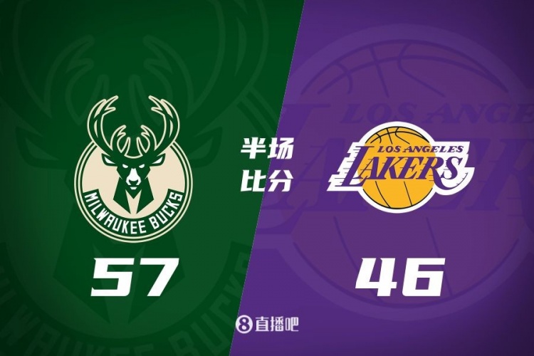  讓一套首發(fā)！布朗尼8分全隊(duì)最高 字母13+3 湖人半場落后雄鹿11分