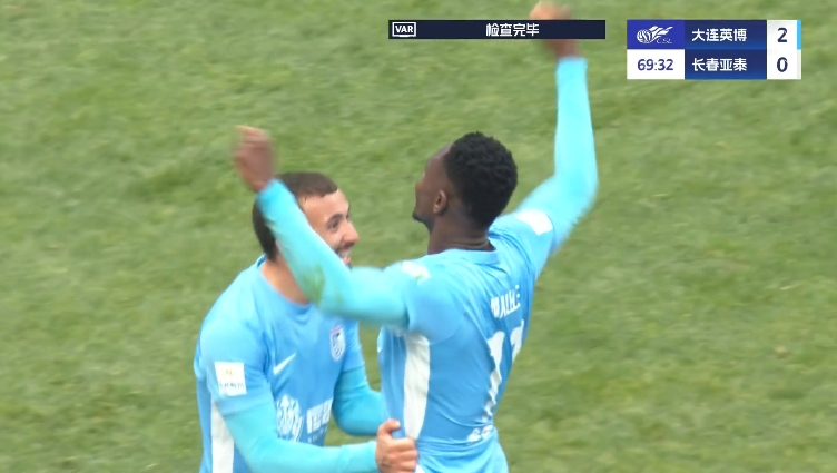  馬萊萊大連處子球！呂焯毅助攻馬萊萊破門，大連英博2-0亞泰