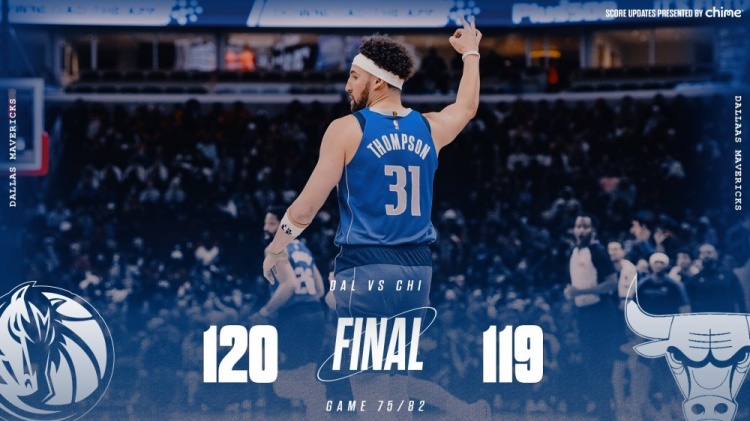  險勝公牛！獨(dú)行俠官方曬贏球海報 克萊成為封面人物